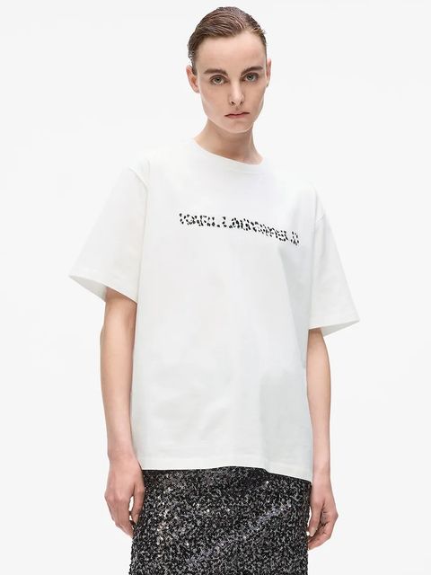 Karl Lagerfeld t-shirt bawełniany damski kolor biały A4W17074 - zdjęcie produktu nr 1