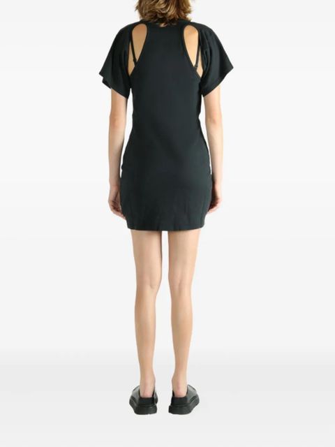Alexander Wang cut-out draped mini dress - Black