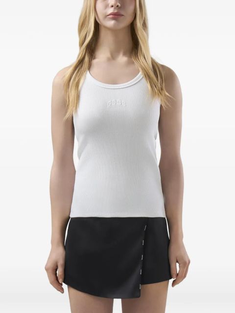 GCDS logo-embroidery tank top - White