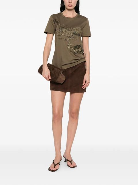 Max Mara embellished T-shirt - Brown - zdjęcie produktu nr 2