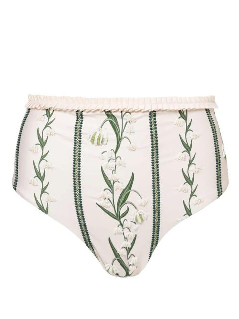 Agua By Agua Bendita Nopal Perla floral-print bikini bottoms - Neutrals - zdjęcie produktu nr 1
