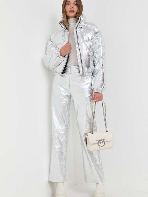 Pinko torebka skórzana kolor biały 100039 A0F2