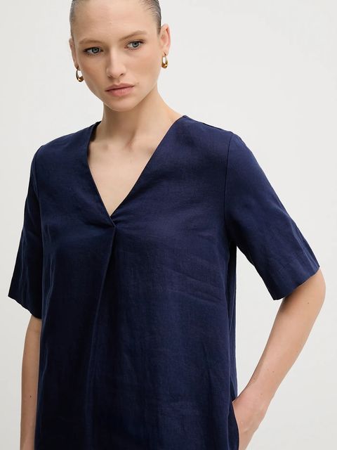 United Colors of Benetton sukienka lniana