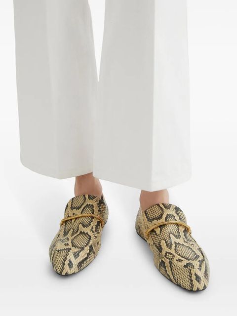 Jil Sander snakeskin-effect loafers - Neutrals