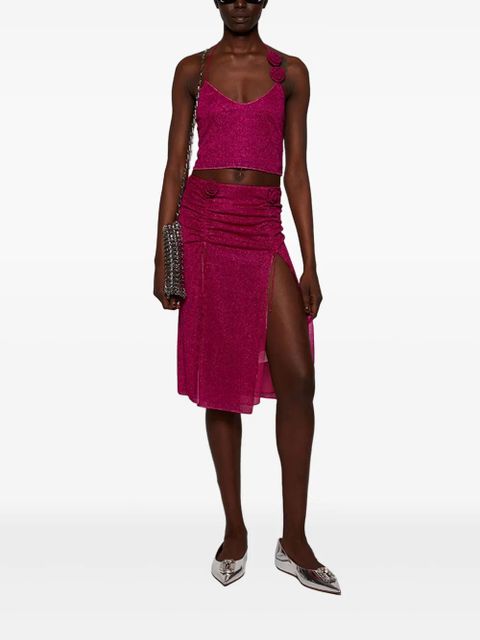 Amina Muaddi Camelia ballet flats - Silver