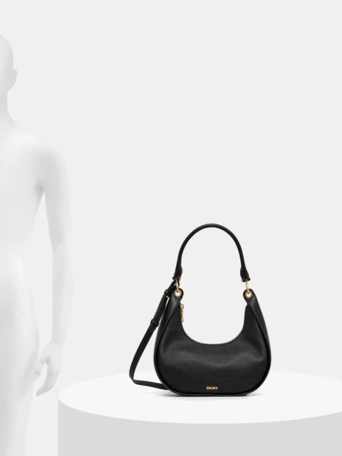 Dkny torebka skórzana kolor czarny R44CEI49