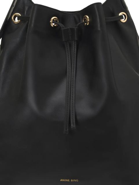 ANINE BING Alana leather bucket bag - Black