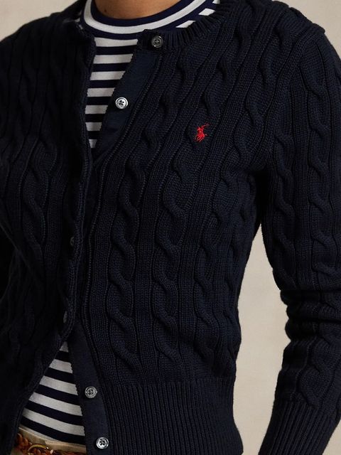 Polo Ralph Lauren kardigan bawełniany kolor granatowy 211891643