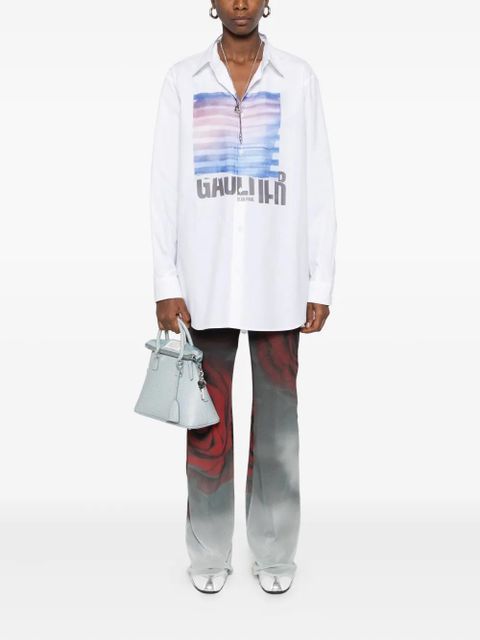 Jean Paul Gaultier graphic-print shirt - White
