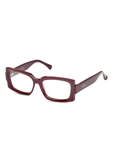 Max Mara Eyewear rectangle-frame glasses - SHINY BORDEAUX - zdjęcie produktu nr 1