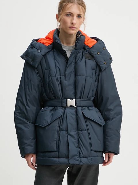 G-Star kurtka damska kolor granatowy zimowa oversize D25232-B958