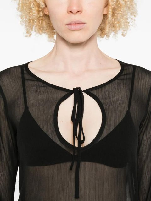 Gimaguas Delia tie-neck long-sleeve top - Black