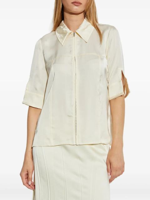 Jil Sander zip-front collared shirt - Neutrals