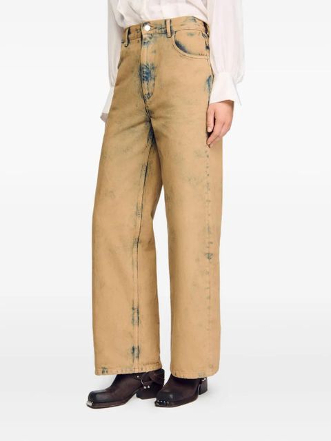 SANDRO acid-wash five-pocket jeans - Brown - zdjęcie produktu nr 2