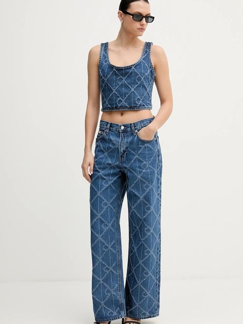 Calvin Klein Jeans top jeansowy kolor granatowy LV047D708G - zdjęcie produktu nr 2