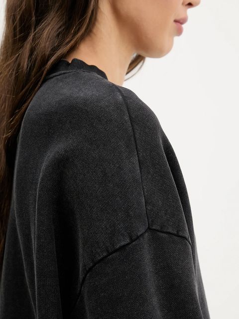 Guess Jeans bluza bawełniana damska kolor czarny z aplikacją W6RQ04 KCPR1