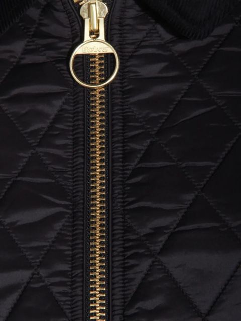 Barbour diamond-quilted zip-front coat - Black