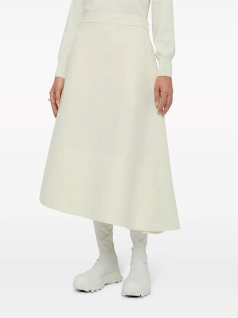 Jil Sander asymmetric midi skirt - White - zdjęcie produktu nr 2