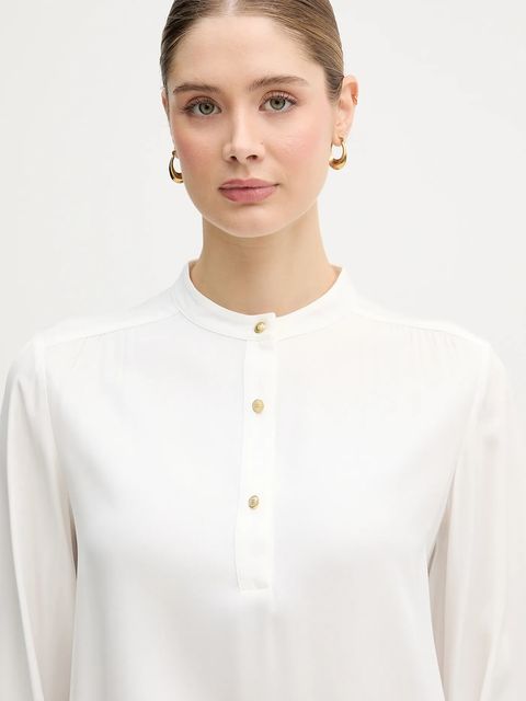 Tommy Hilfiger bluzka damska kolor beżowy gładka WW0WW48178