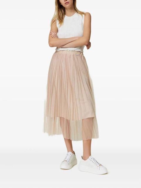 TWINSET pleated midi skirt - Brown - zdjęcie produktu nr 2