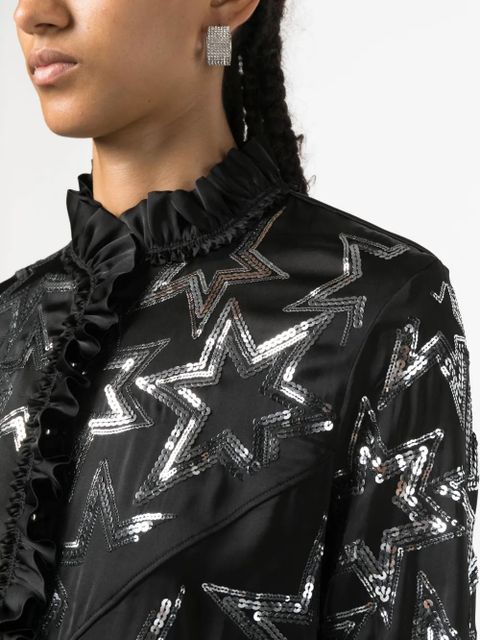 Rabanne sequin-embellished star shirt - Black - zdjęcie produktu nr 2