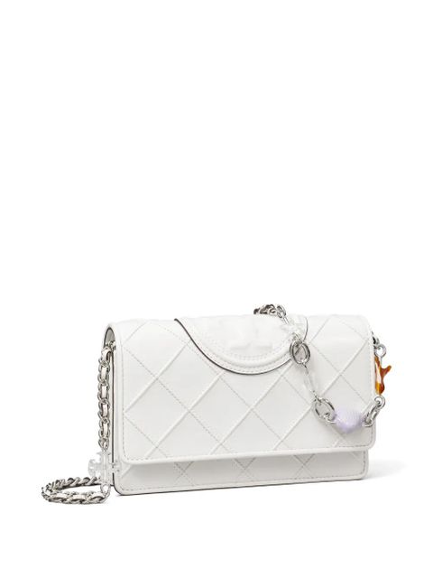 Tory Burch Fleming charm chain crossbody - White