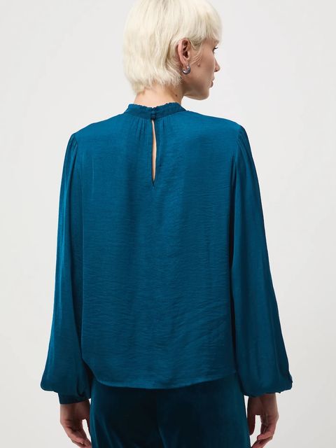 Medicine bluzka damska kolor turkusowy gładka