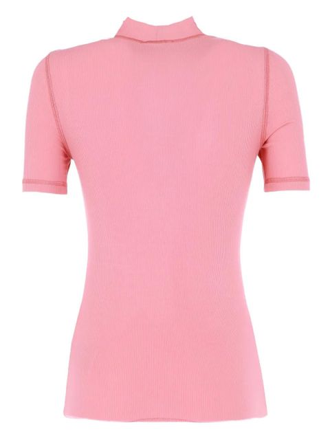 Diesel T-Mokky-Microdiv ribbed T-shirt - Pink - zdjęcie produktu nr 2