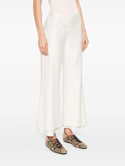 Jil Sander flower-jacquard trousers - Neutrals