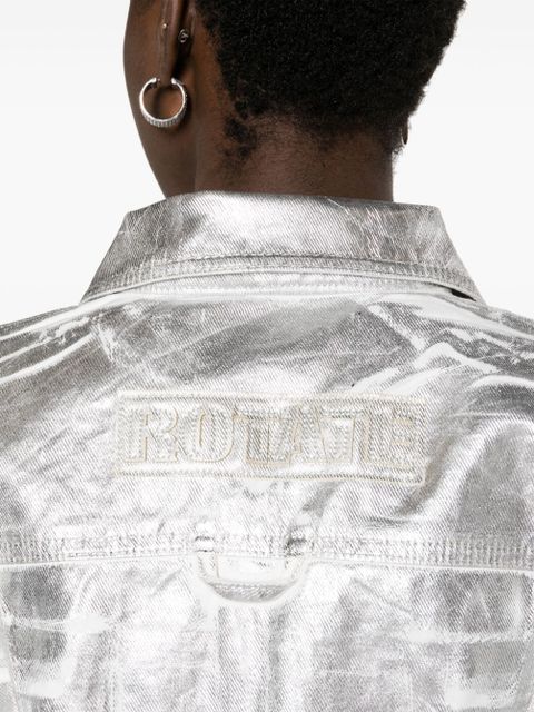 ROTATE BIRGER CHRISTENSEN metallic denim jacket - Silver