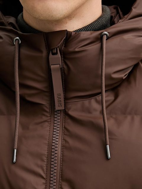 Rains kurtka przeciwdeszczowa Alta Longer Puffer Jacket W3T4 kolor brązowy zimowa 15130.23