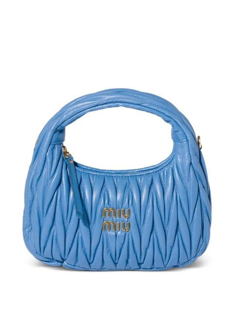 Miu Miu Wander matelassé nappa leather bag - Blue - zdjęcie produktu nr 1
