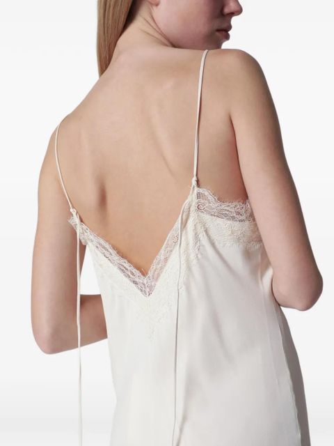 Róhe lace-trim midi dress - Neutrals