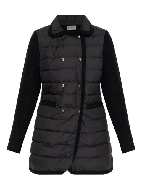 Moncler double-breasted panelled coat - Black - zdjęcie produktu nr 1