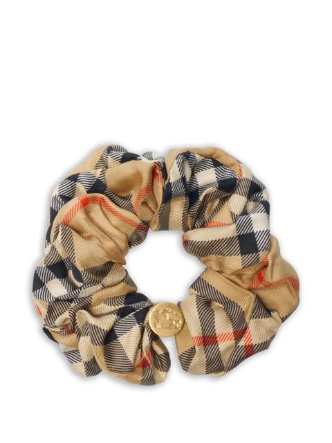 Burberry Check silk scrunchie - Neutrals - zdjęcie produktu nr 1