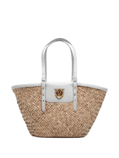 PINKO Love Summer basket bag - White