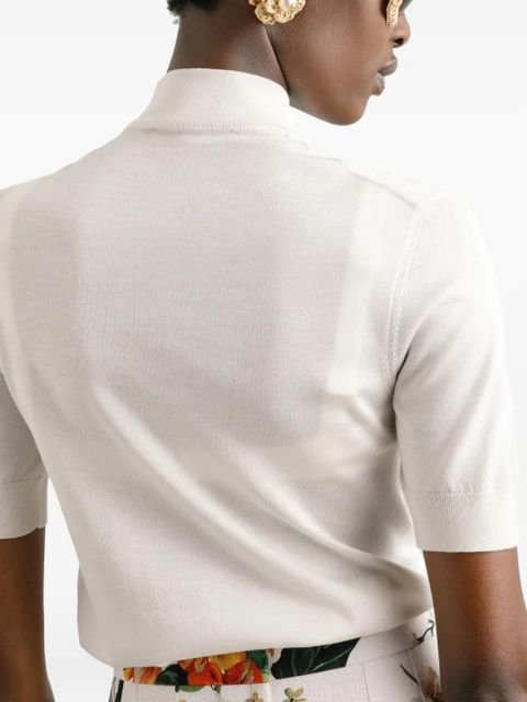 Dolce & Gabbana silk knitted top - White
