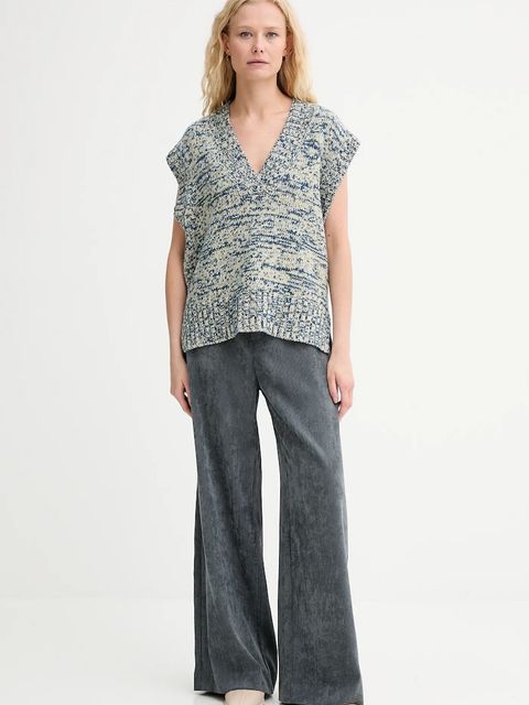 MUNTHE kamizelka wełniana LARAZZA damski kolor niebieski 253160325371 - zdjęcie produktu nr 2