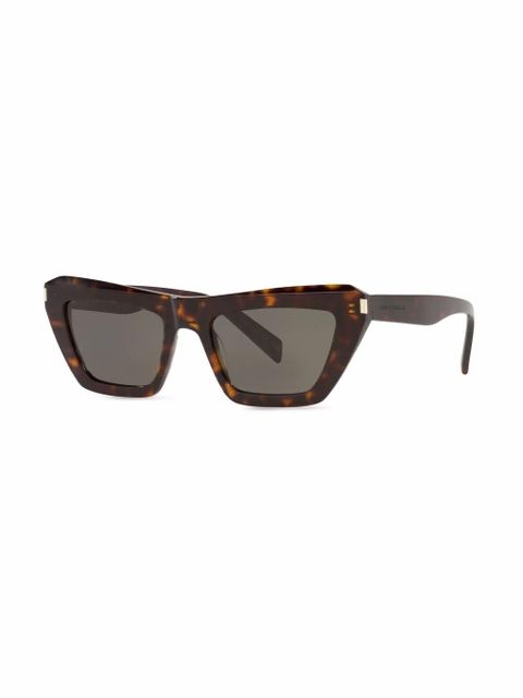 Saint Laurent Eyewear tortoiseshell cat-eye sunglasses - Brown - zdjęcie produktu nr 2