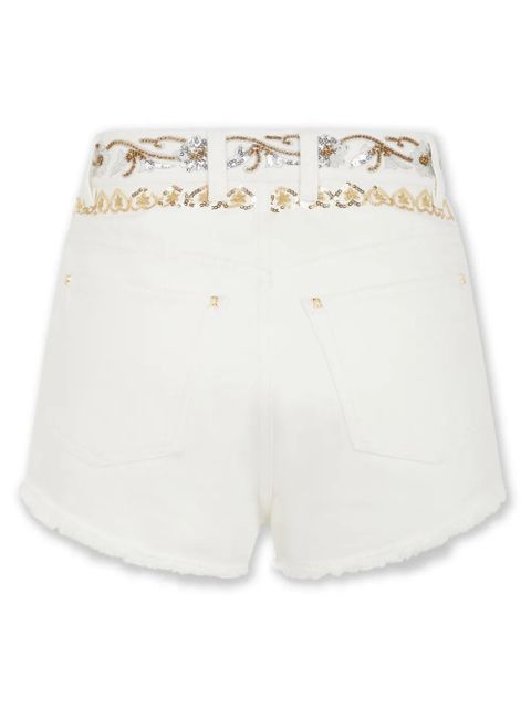 Rabanne embroidered denim shorts - White - zdjęcie produktu nr 2