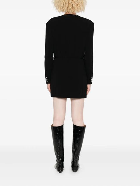 Alessandra Rich jewel-button multi-pocket dress - Black