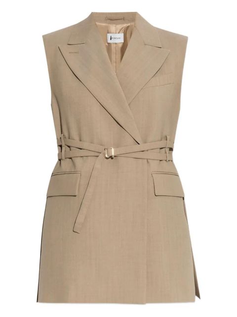 Sportmax belted wool waistcoat - Neutrals - zdjęcie produktu nr 1