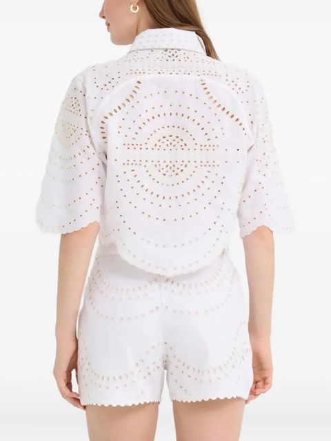 Charo Ruiz Ibiza Emmie openwork shirt - White