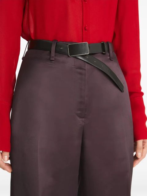 Tory Burch leather buckle belt - Black