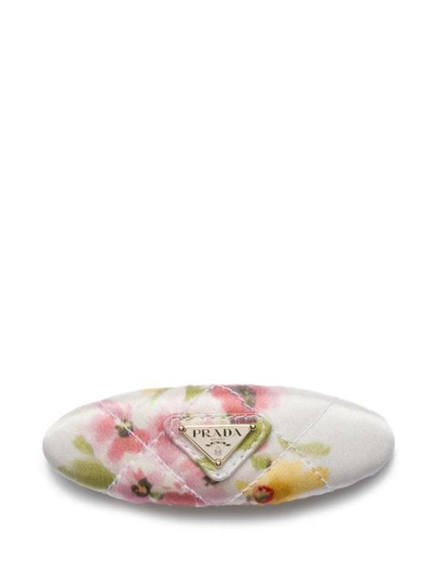 Prada quilted floral-print hair clip - Pink - zdjęcie produktu nr 1
