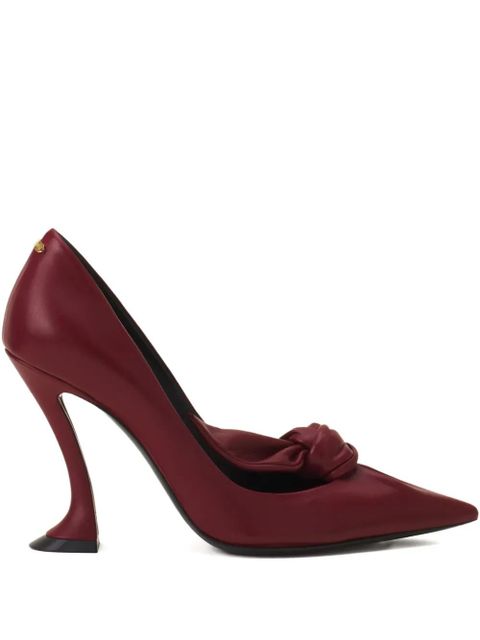 Lanvin knotted pointed-toe pumps - Red - zdjęcie produktu nr 1