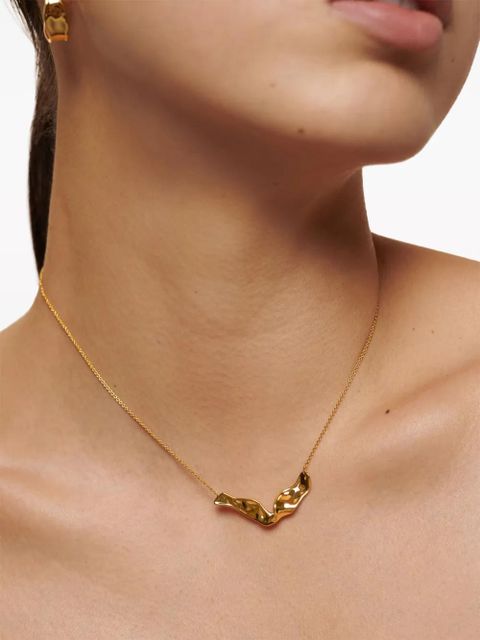 Monica Vinader Wave polished-finish necklace - Gold - zdjęcie produktu nr 2
