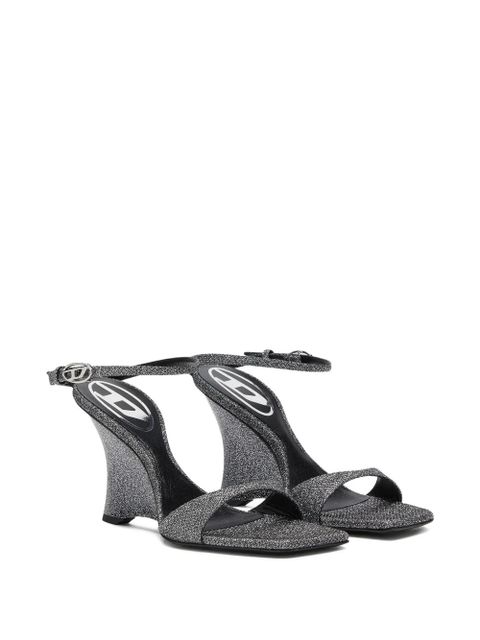 Diesel 90mm D-Amber wedge sandals - Grey - zdjęcie produktu nr 2