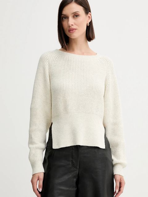 Twinset sweter z domieszką wełny damski kolor beżowy 252AP3240 - zdjęcie produktu nr 1