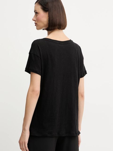 Armani Exchange t-shirt bawełniany damski kolor czarny XW001363 AF16296 - zdjęcie produktu nr 2